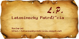 Latosinszky Patrícia névjegykártya